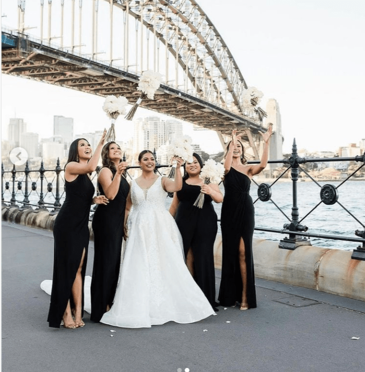 Real Bridesmaids Wearing Our Nelia Dress