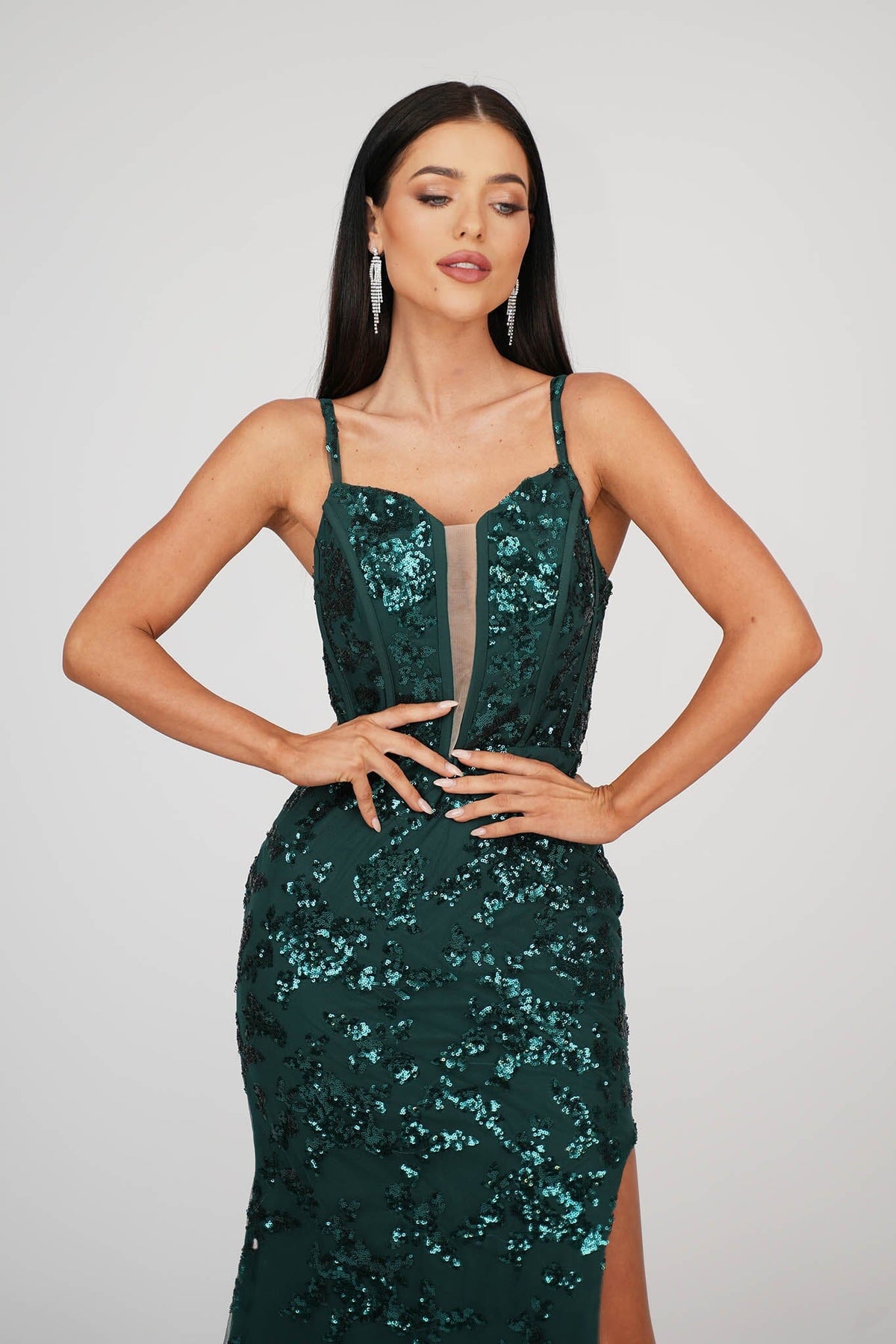 Tatiana Corset Gown - Emerald (XS - Sample Sale) - View 1 | Shop Formal Dress