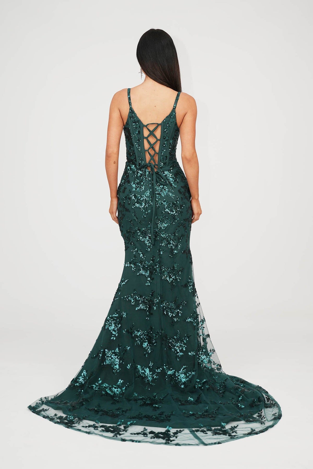 Tatiana Corset Gown - Emerald (XS - Sample Sale) - View 3 | Shop Formal Dress