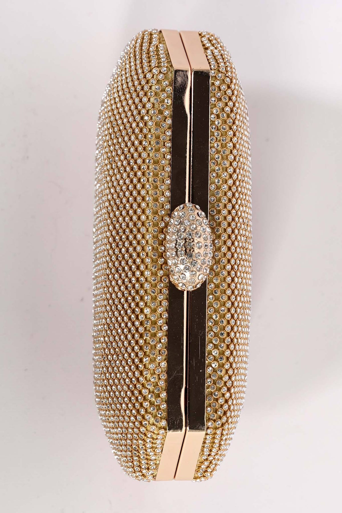 Esther Diamante Box Clutch Bag - Gold