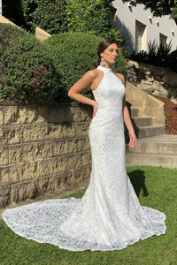 Liliana Lace Gown - White