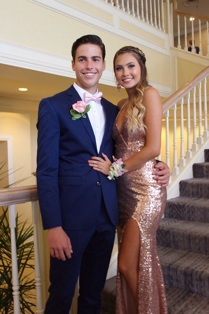 gold prom dress and tux Black and Gold Prom Suit main image 0