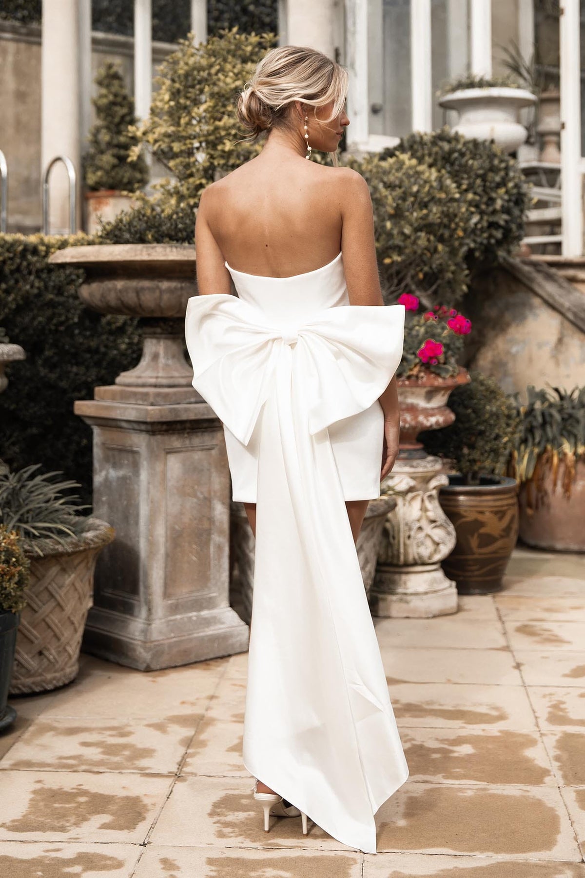 ANA Bow Mini Dress - Ivory Noodz Boutique ANA Bow Mini Dress - Ivory Noodz Boutique