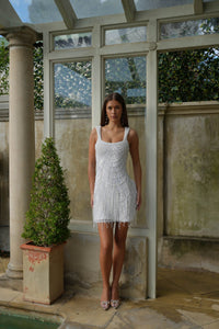 Alejandra Embellished Mini Dress - White