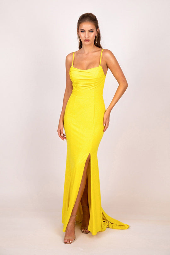 Angela Gown - Shimmer Yellow (S - Clearance Sale)