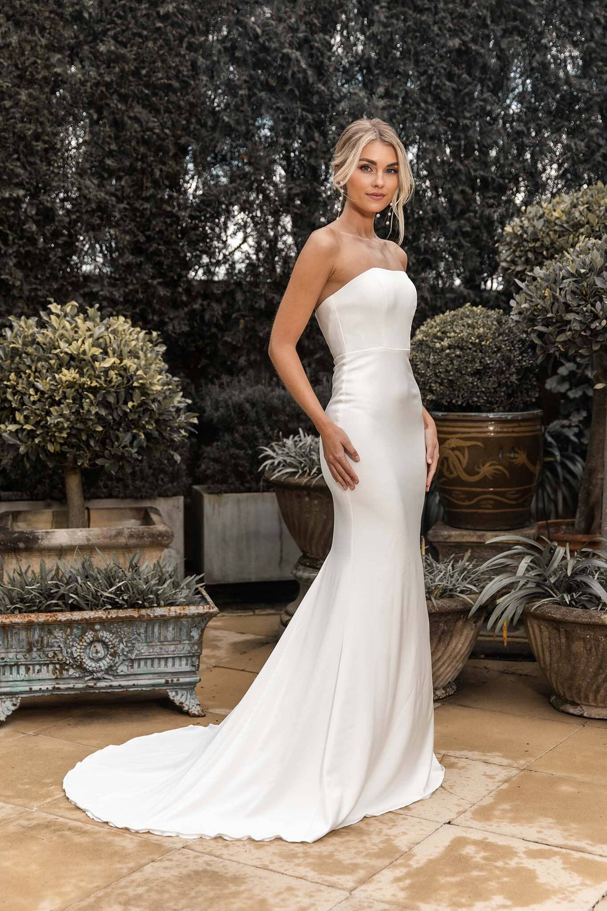 Angelisa Strapless Satin Gown - Ivory Noodz Boutique Angelisa Strapless Satin Gown - Ivory Noodz Boutique