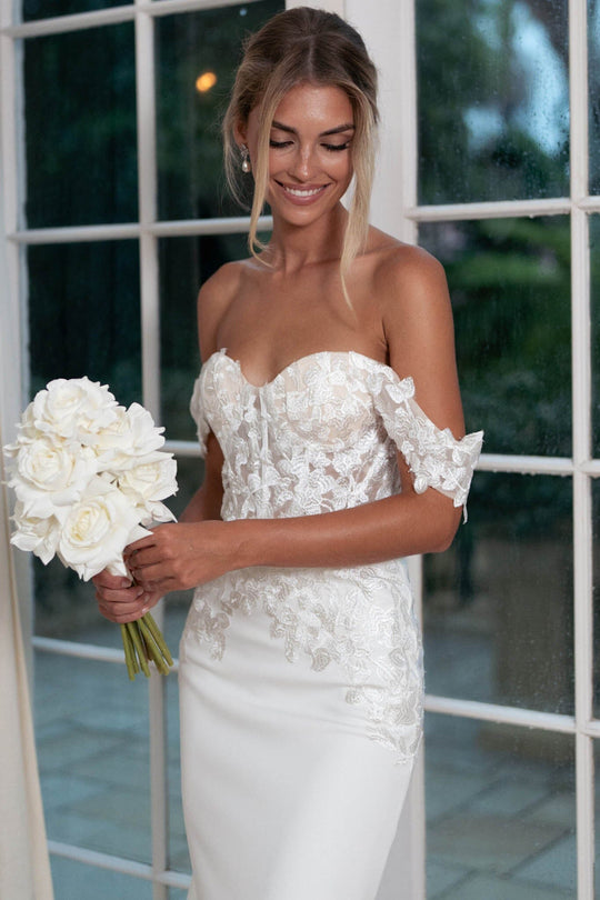 Annabelle Off-Shoulder Gown - Ivory