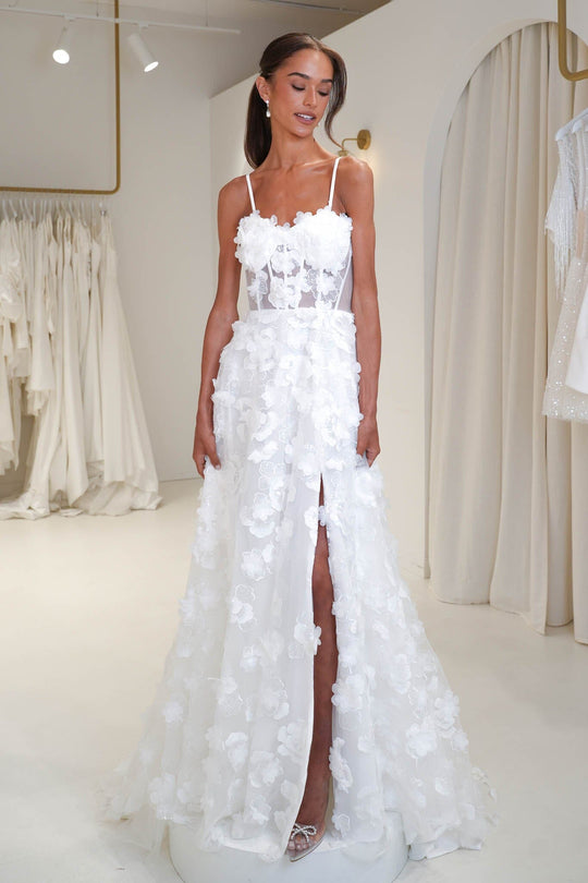 FRANCINE 3D Flower A-line Gown