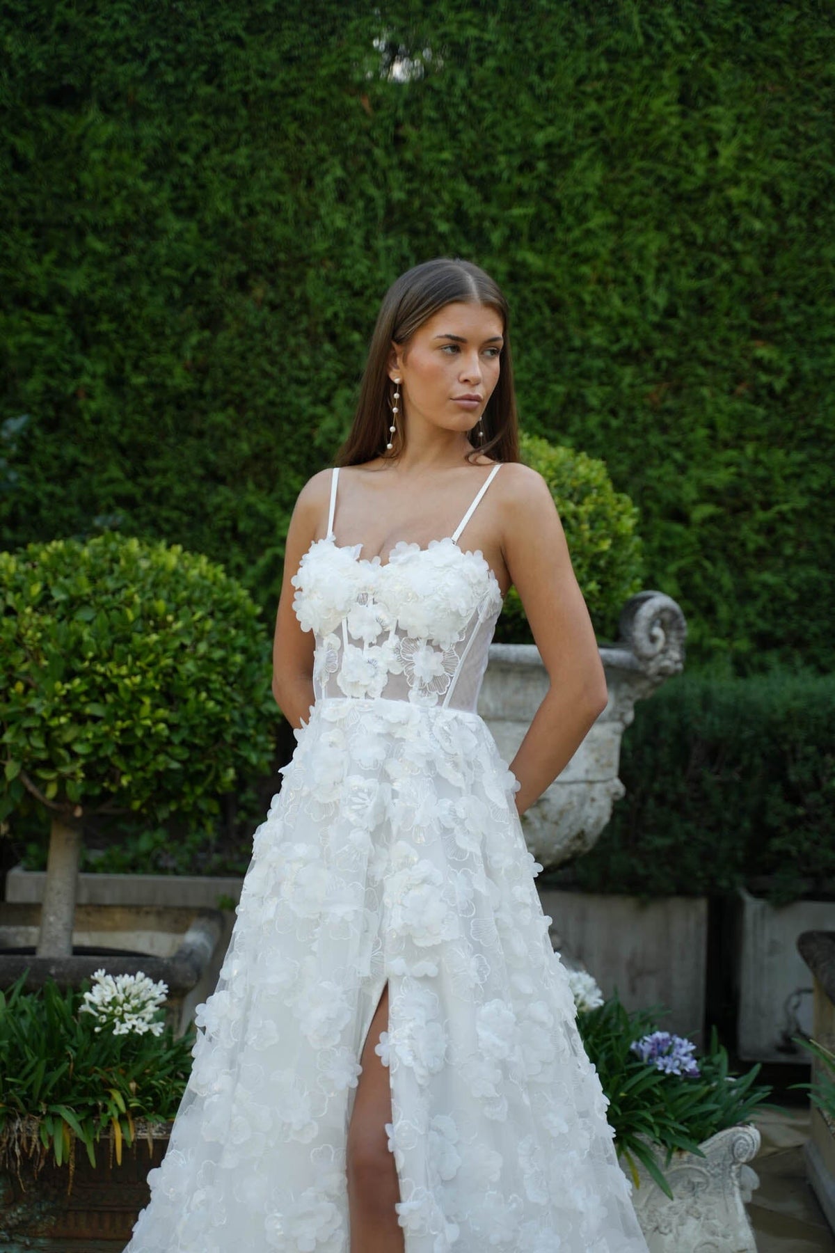 FRANCINE 3D Flower A-line Gown