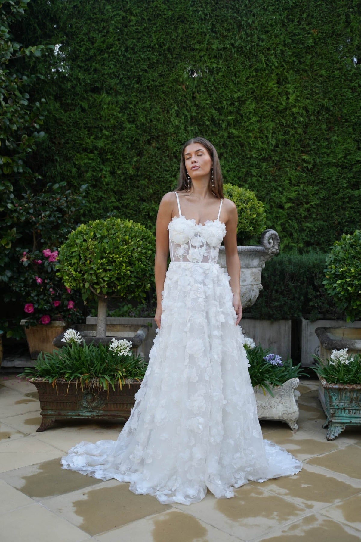 FRANCINE 3D Flower A-line Gown