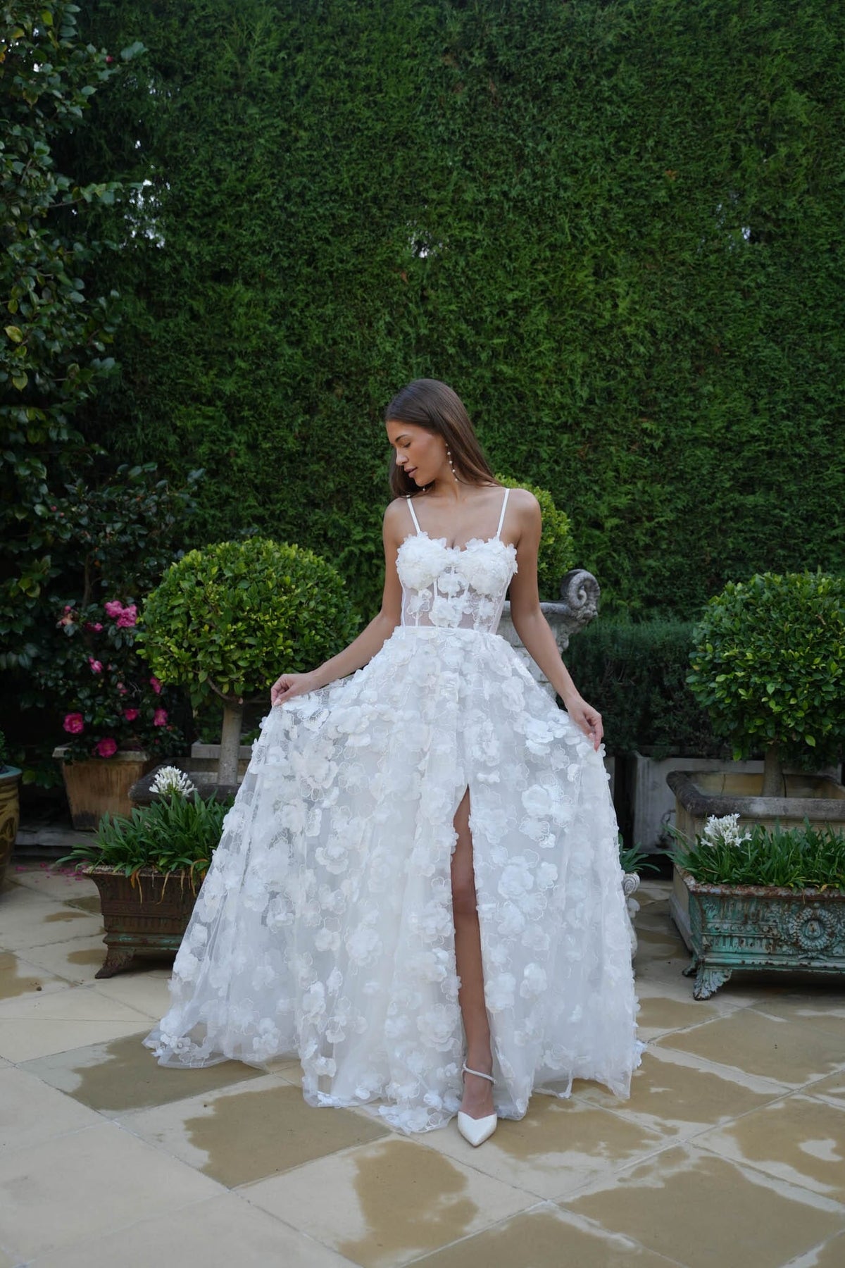 FRANCINE 3D Flower A-line Gown