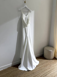 SAMPLE SALE - KALITA Cowl Back Crepe Gown - Ivory