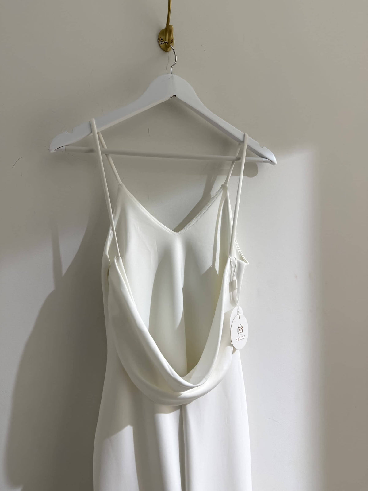 SAMPLE SALE - KALITA Cowl Back Crepe Gown - Ivory