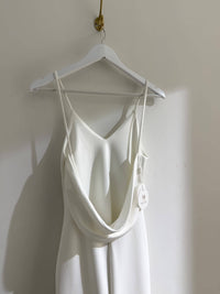 SAMPLE SALE - KALITA Cowl Back Crepe Gown - Ivory