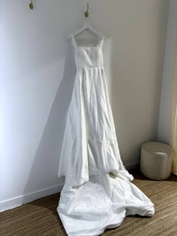 SAMPLE SALE - BIANCA Square Neck A-line Satin Gown - Ivory