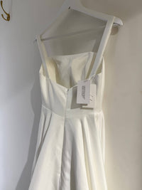 SAMPLE SALE - BIANCA Square Neck A-line Satin Gown - Ivory