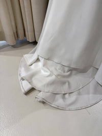 SAMPLE SALE - JORDYN Square Neck Crepe Gown - Ivory (XS)