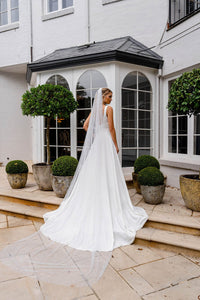 INES Pearl Embellished Long Wedding Veil