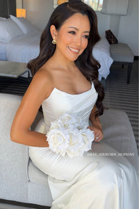 JANA Scoop Neck Strapless Gown - Ivory