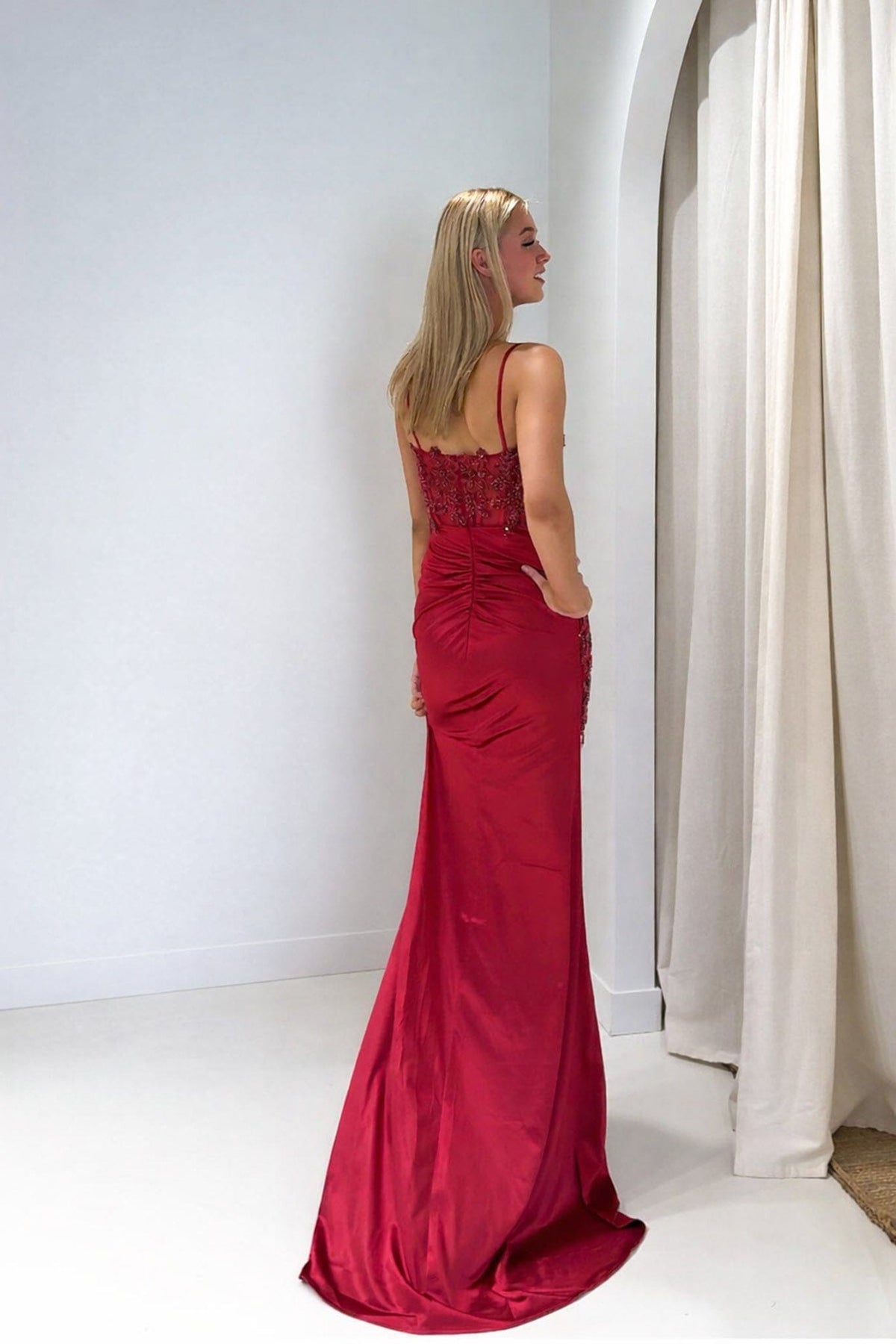 KEIRA Beaded Sequin Corset Gown - Multiple Colours Available