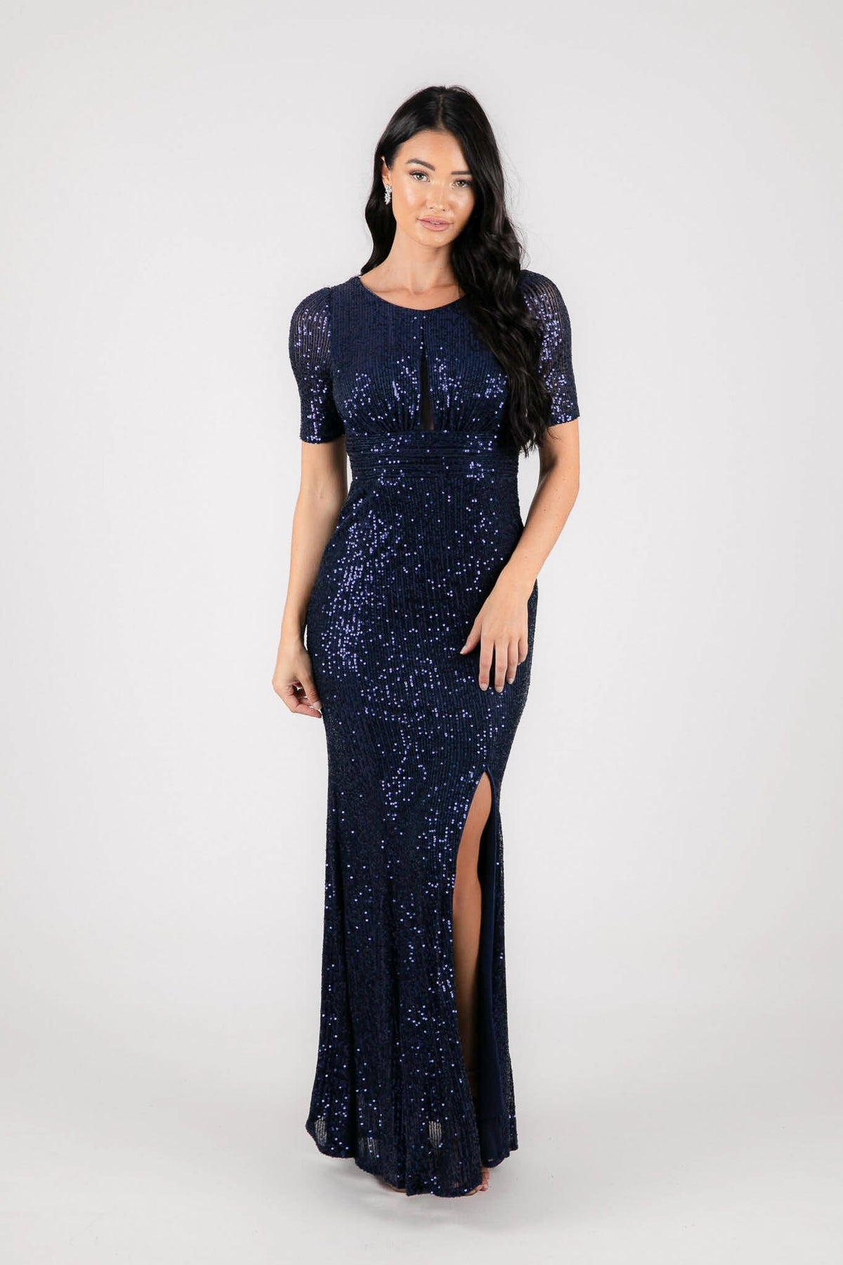 Linda Sequin Maxi Dress - Navy – Noodz Boutique