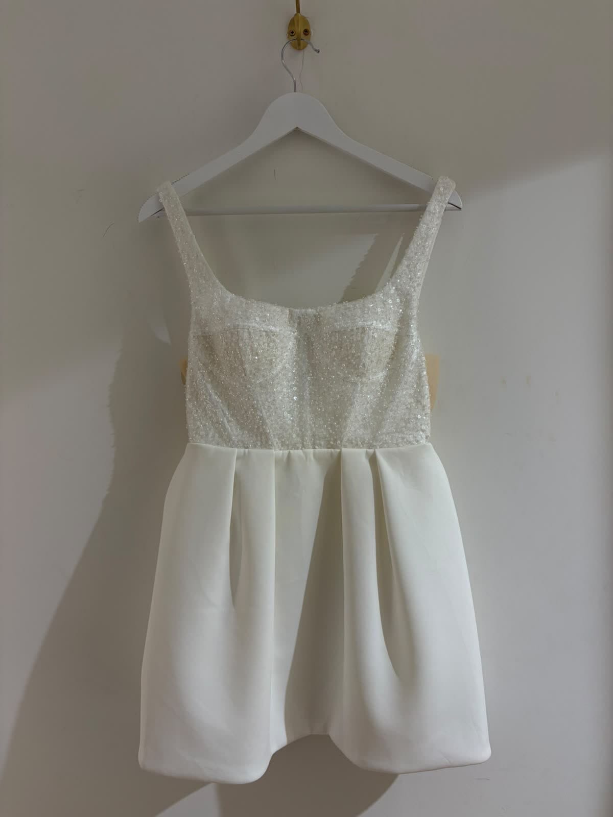 SAMPLE SALE - MILA Beaded Mini Dress - Ivory