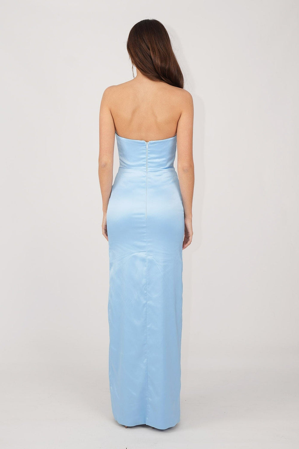 Palma Strapless Satin Maxi Dress