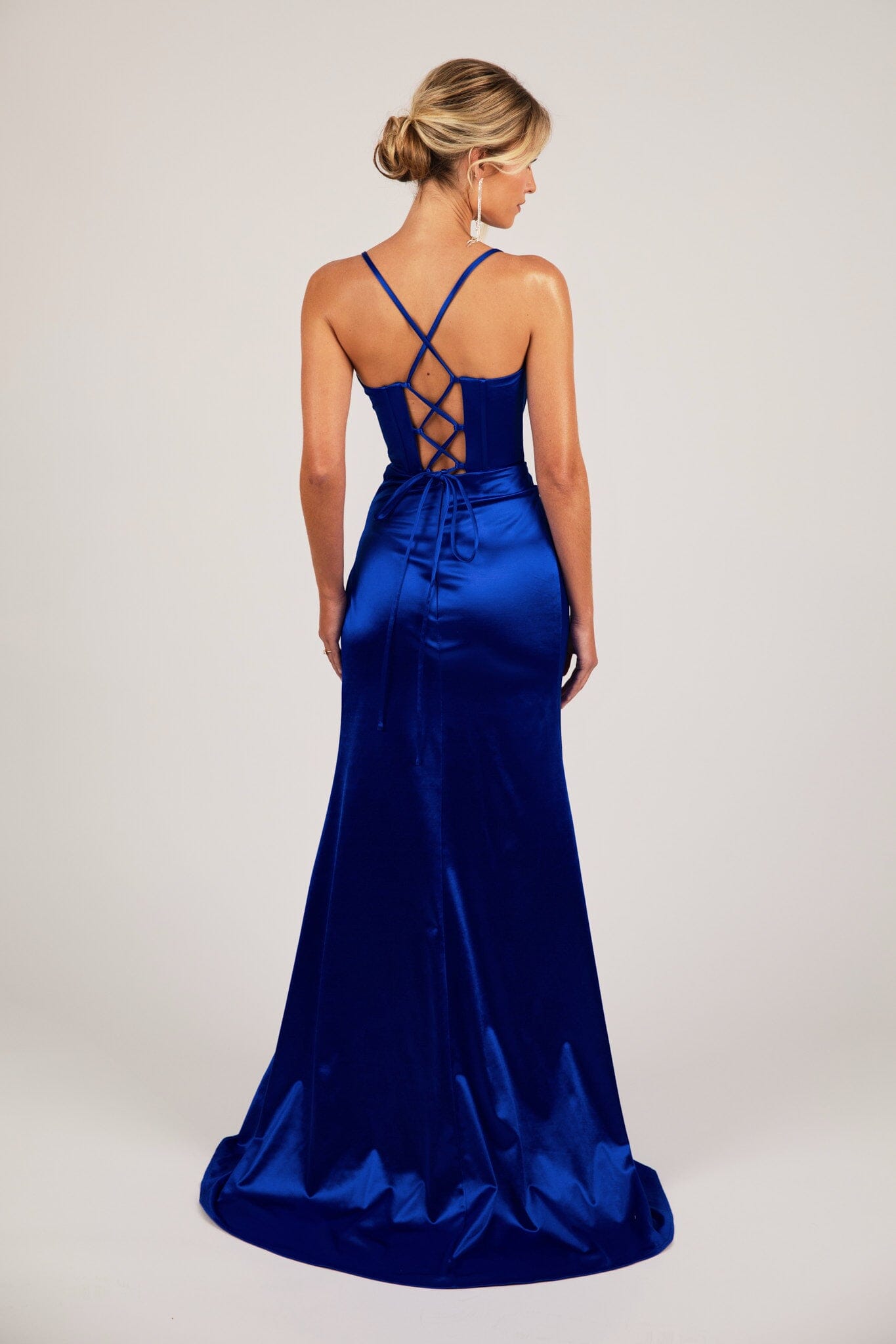 SHANTE Lace Up Back Corset Gown - Royal Blue Noodz Boutique SHANTE Lace Up Back Corset Gown - Royal Blue Noodz Boutique