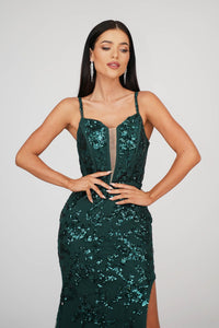 Tatiana Corset Gown - Emerald (XS - Sample Sale)
