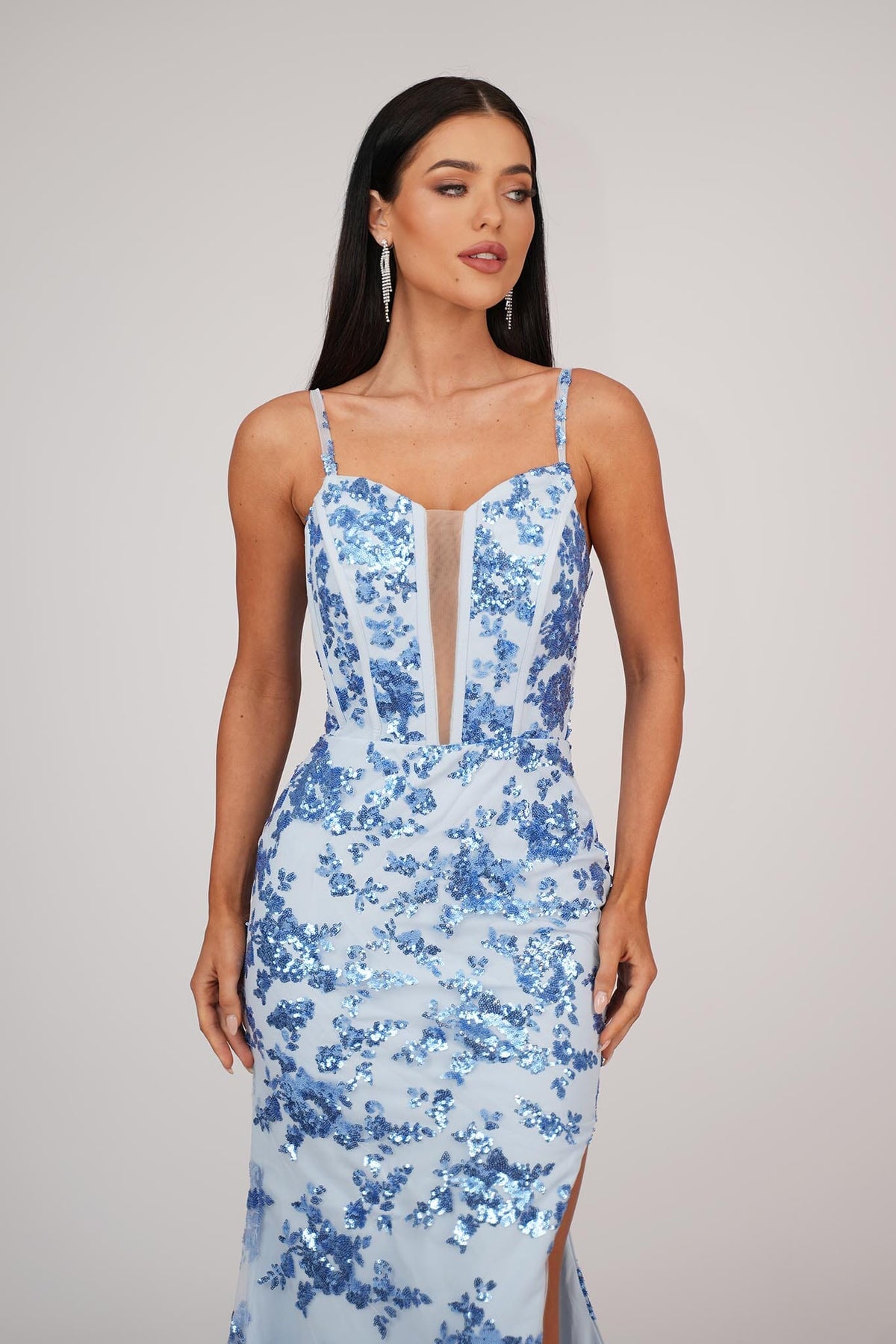 Tatiana Corset Gown - Light Blue – Noodz Boutique