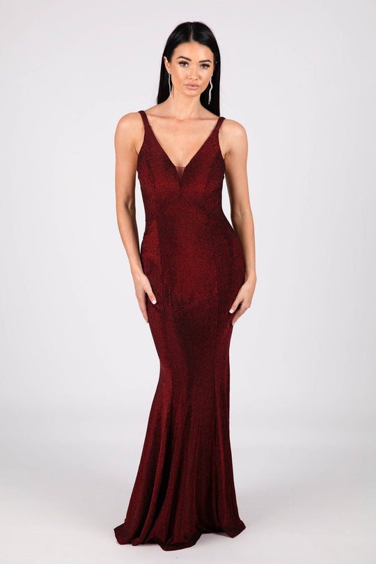 Thalia Gown - Shimmer Wine