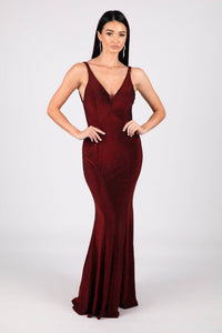 Thalia Gown - Shimmer Wine