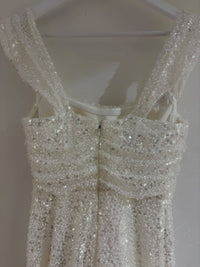 SAMPLE SALE - Valencia Off-Shoulder Beaded Corset Gown - Ivory