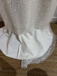 SAMPLE SALE - Valencia Off-Shoulder Beaded Corset Gown - Ivory