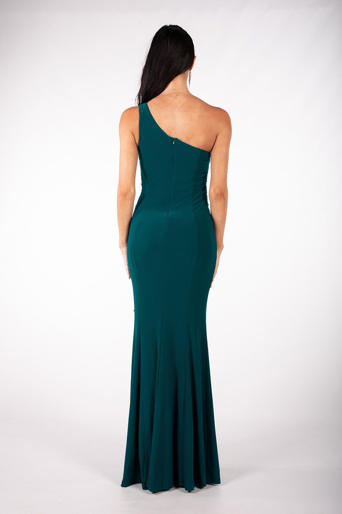 ABIGAIL One Shoulder Maxi Column Dress - Dark Green Noodz Boutique ABIGAIL One Shoulder Maxi Column Dress - Dark Green Noodz Boutique