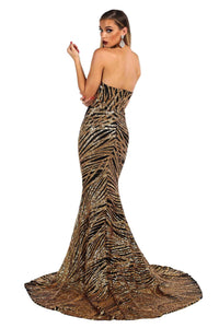 Angelisa Gown - Gold/Black (XS - Clearance Sale)