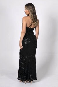 CALI Sequin Maxi Dress - Black