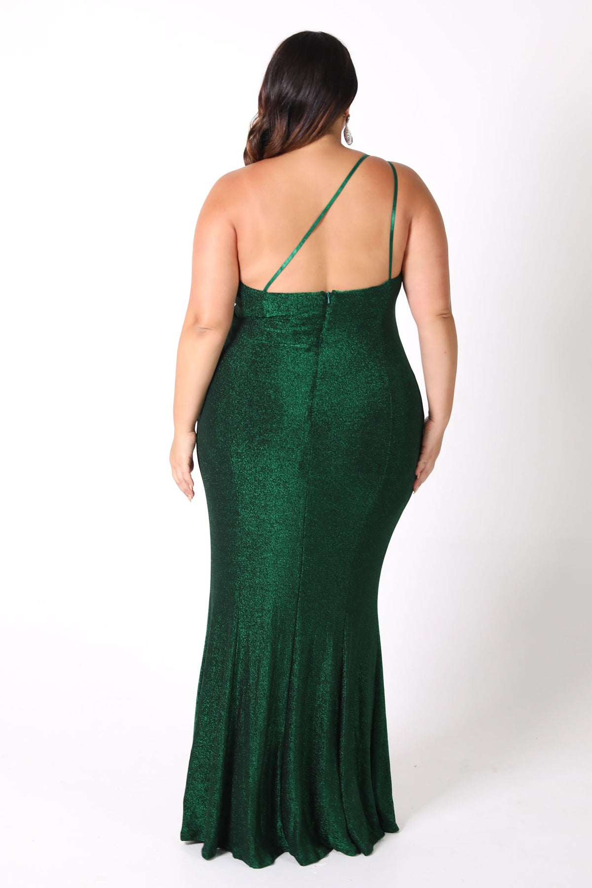 CALI One Shoulder Maxi Dress - Shimmer Green Noodz Boutique CALI One Shoulder Maxi Dress - Shimmer Green Noodz Boutique