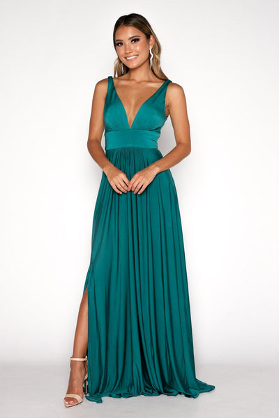 CATALINA A-Line Maxi Dress - Emerald (XS - last item) Noodz Boutique CATALINA A-Line Maxi Dress - Emerald (XS - last item) Noodz Boutique