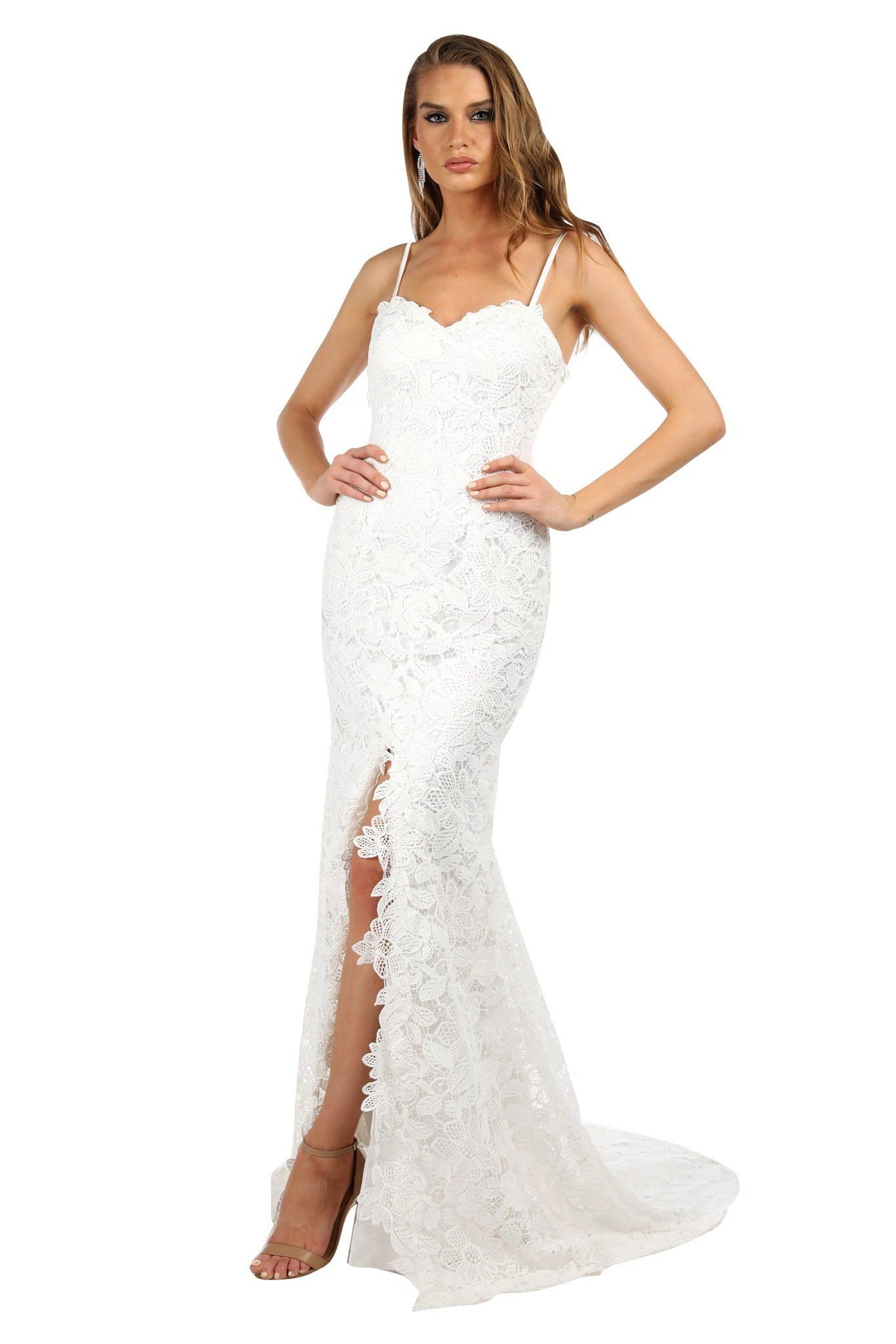Eden Lace Gown - White (XS & S - Clearance Sale)