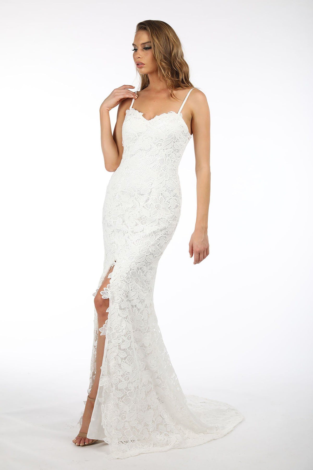 Eden Lace Gown - White (XS & S - Clearance Sale)