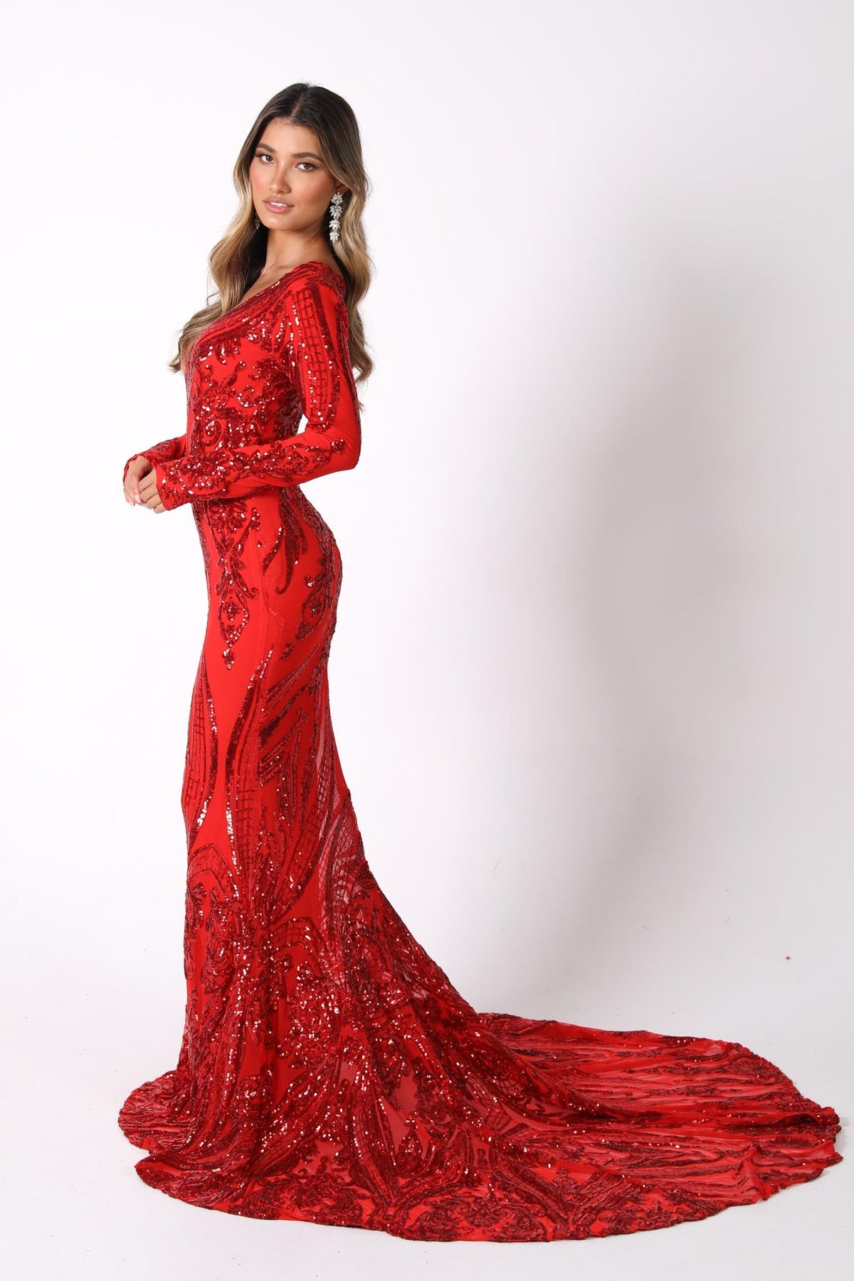 long sleeve wine red sequin backless dress Lulus | Wine Red Sequin Long Sleeve Mini Dress | Womens | Large (Available in XS, XL)