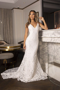 Florentina Lace Gown - White