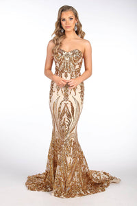 Gianna Gown Without Boned Bodice - Gold