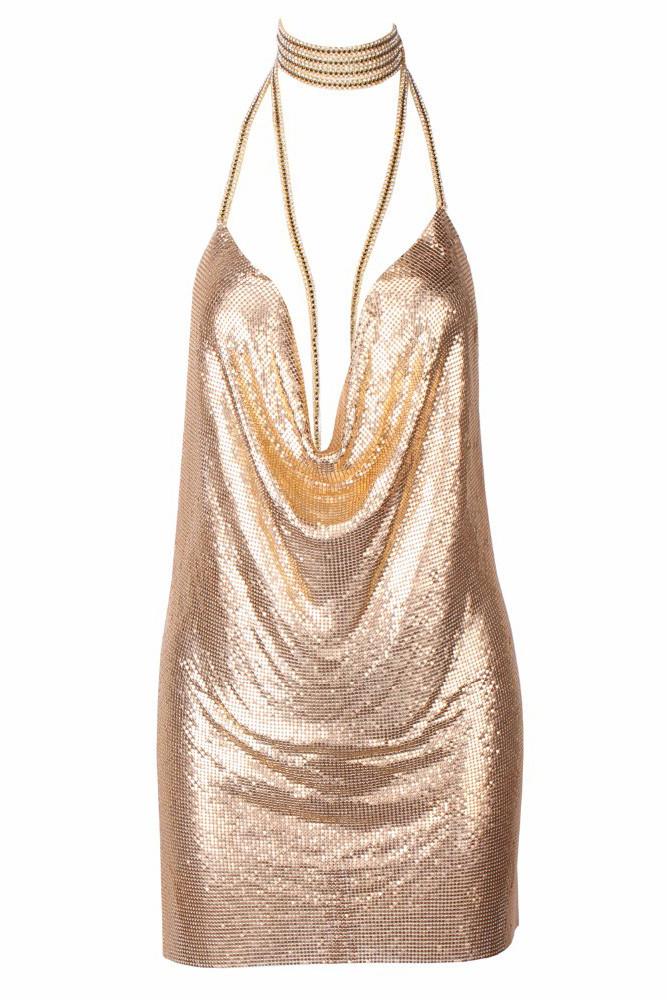 Kenny Mini Dress - Gold