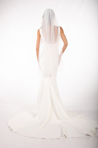 Back Image of Short Tulle Wedding Veil