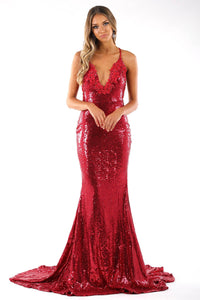 Roselle Luxe Gown - Wine