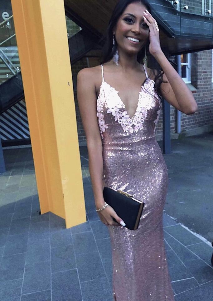 Roselle Luxe Gown - Rose Gold (XS & XL