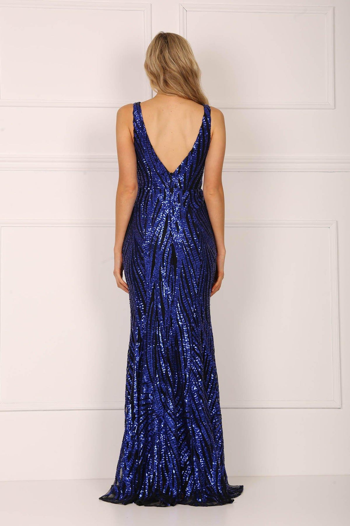 Sapphira Sequin Gown - Royal Blue