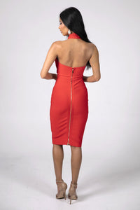 Sonia Midi Dress - Red